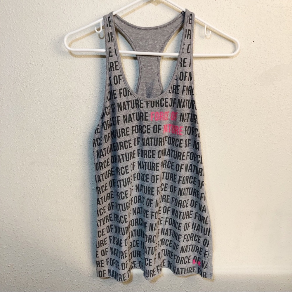 Under Armour Force of Nature Gray Tank Sz S
